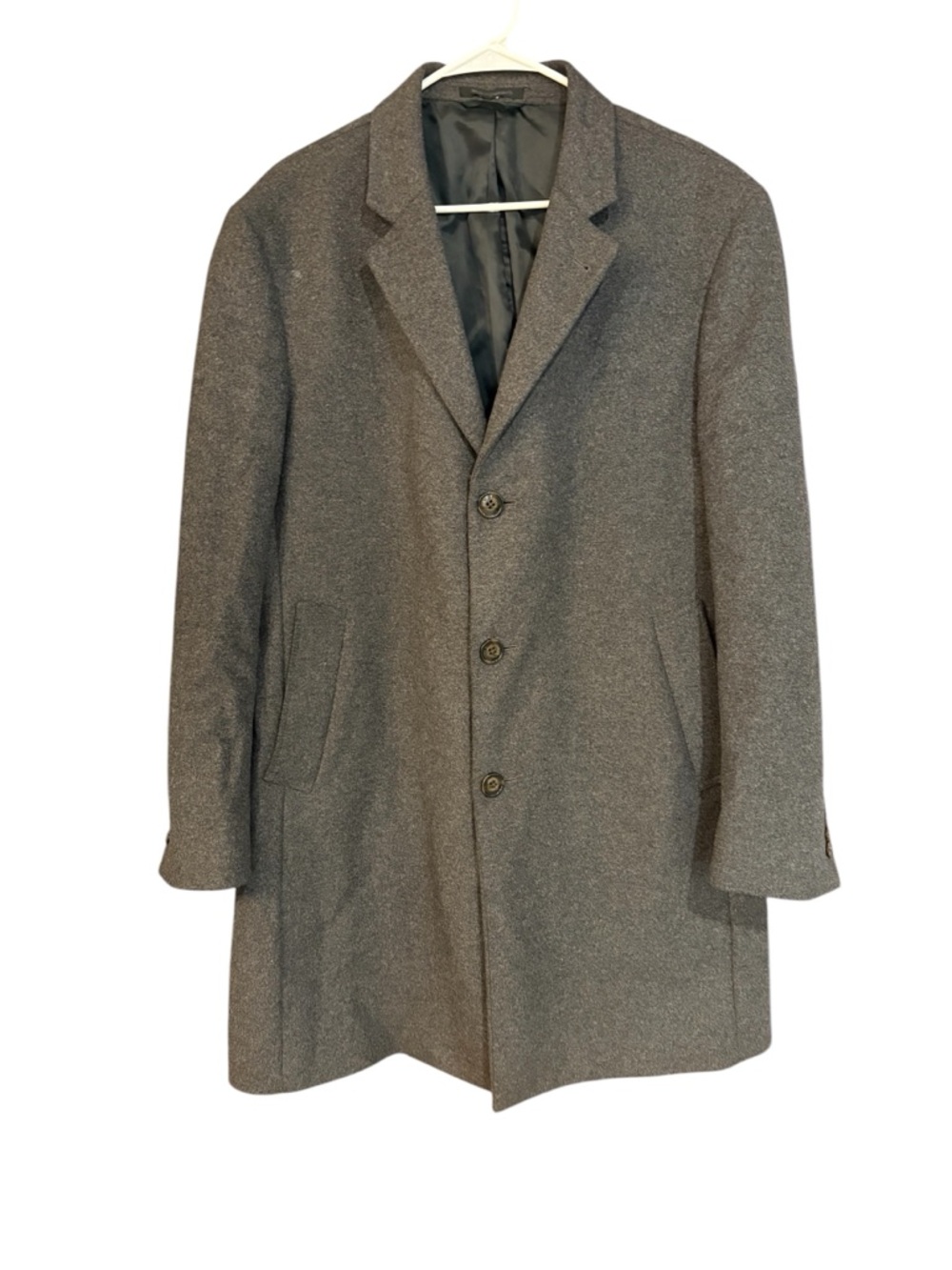 Ralph Lauren Gray Wool-Blend Single-Breasted Pea Coat